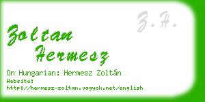 zoltan hermesz business card
